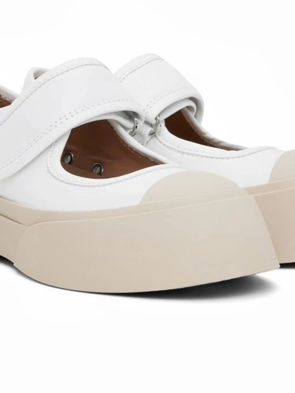 Marni Pablo Mary Jane Sneaker Platform Shoes in White - Picture 4 of 5
